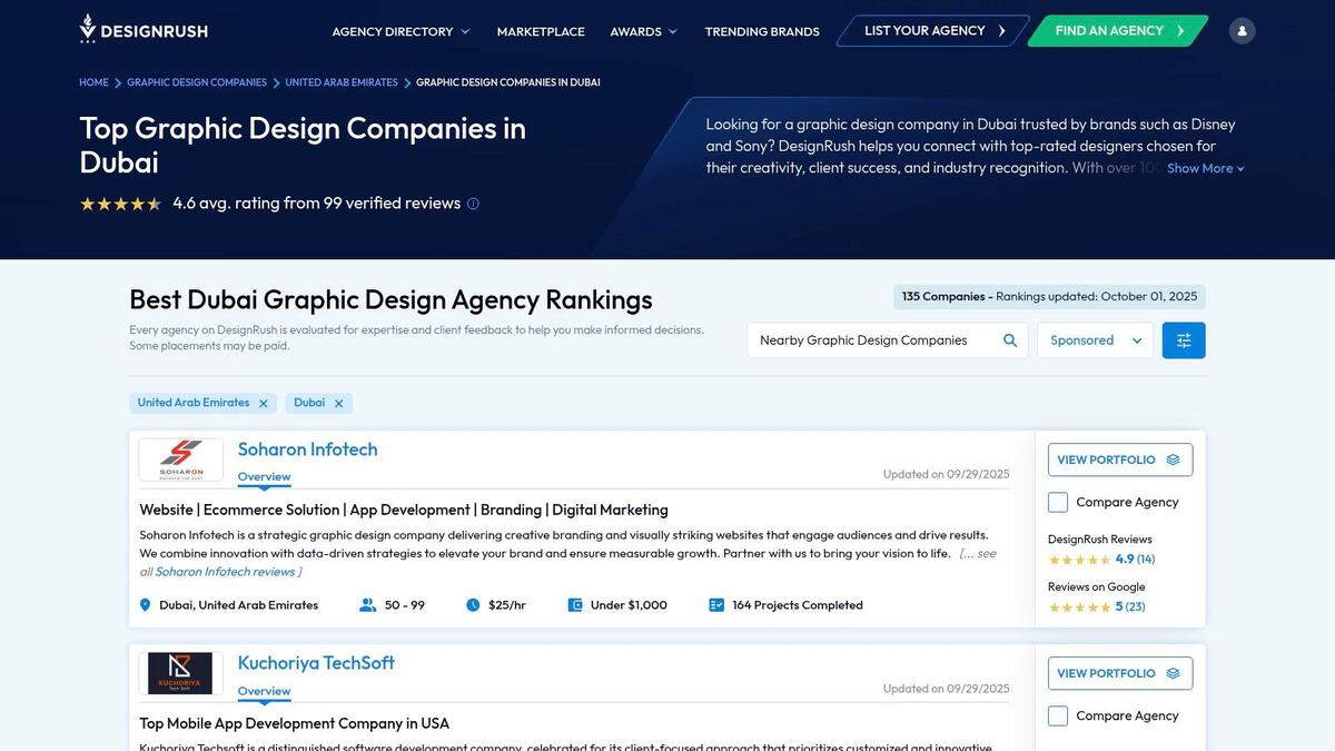 DesignRush – Top Graphic Design Companies in Dubai