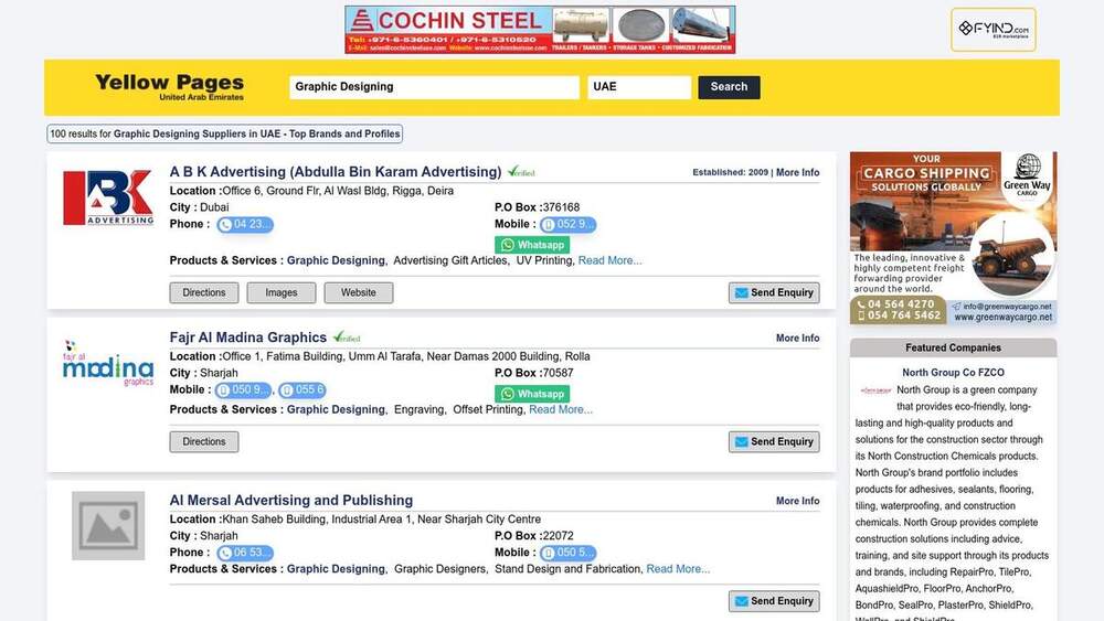 YellowPages-UAE – Graphic Designing Category (Dubai/UAE)