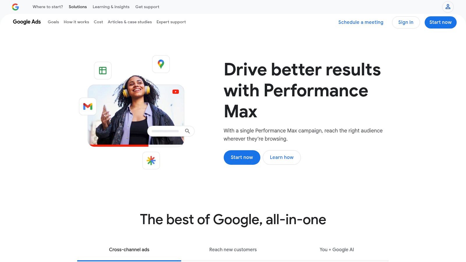 A screenshot of the Google Ads Creative Partners Directory, showing filter options and a list of partner agencies.